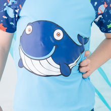 Load image into Gallery viewer, Cutety Whale Swimsuit ( Cap Included )