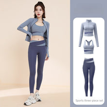 Load image into Gallery viewer, Color Cut-off Sport Suit
