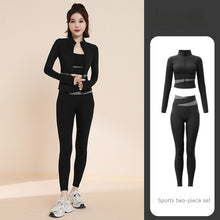 Load image into Gallery viewer, Color Cut-off Sport Suit
