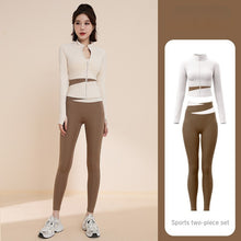 Load image into Gallery viewer, Color Cut-off Sport Suit
